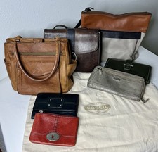 Vintage Fossil Purse Wallet Lot 8Piece Handbag Coin Purse Aida 1954 Reseller Lot picture