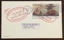 1980 PHANTOM RANCH POSTCARD MAILED BY MULE AT BOTTOM OF GRAND CANYON picture