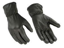 Hugger Affordable Men's Motorcycle Goatskin Leather Basic Riding Gloves picture