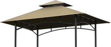 Grill Gazebo Replacement Canopy Top, 5'X8' Top Double Tiered Replacement Canopy  picture