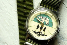 POBEDA BURAN Antarctic polar bear Arctic USSR Vintage Watch Victory picture