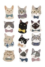 Cats in Bow Ties Art Print by Hanna Melin 11 x 14 in. Paper Size New Unframed picture