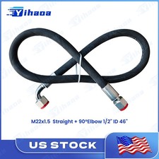M22x1.5 Excavator Hydraulic Hose Straight+90°Elbow 1/2