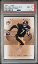 Graded 2004 Fleer Ultra Ben Roethlisberger #6 Rookie RC Card PSA 10 picture