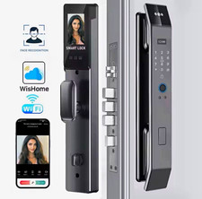 3D Face Recognition Fingerprint Password Smart Door Lock with Camera Security picture
