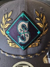 NEW New Era Seattle Mariners Post Season Charcoal Stretchsnap  9Seventy BB Hat picture