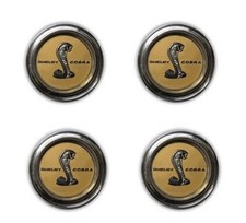1967-68 Shelby NEW 10 Spoke Wheel Center Caps w/. Emblems picture
