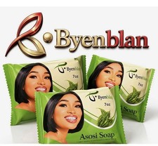 3 pack Byenblan Asosi Soap-Green, Moisturizing, Soothing & Cleansing ORGANIC-7oz picture
