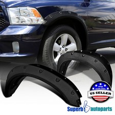 Fit 2009-2017 Ram 1500 Pocket Rivet Style Fender Flares Wheel Cover Tough Finish picture