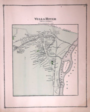 1877 Plat Map ~ WELLS RIVER, ORANGE Co., VERMONT (12x15)-#004 picture