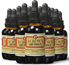 J.CROW'S Lugol's Solution of Iodine 2% 2 oz (12 Bottles) picture