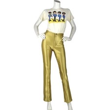 Vintage Frederick’s Of Hollywood Gold Spandex Disco Pants 1980s picture