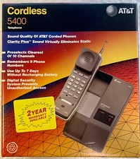 AT&T 5400 10 Channel Cordless Desk/Wall Telephone Vintage Collectible- READ picture