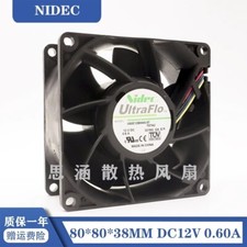 NIDEC V80E12BHA5-57 8038 8CM 12V 0.6A high airflow cabinet cooling fan picture