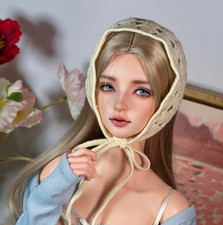 1/4 BJD Doll Girl Face Make UP+Free Eyes Bare Resin Handmade Light Tan Gift picture