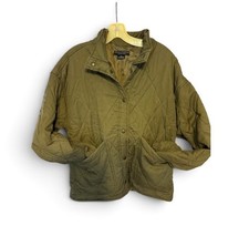 Sanctuary Social Standard Olive Green Quilted Lined Medium Weight Snap Jacket M picture