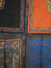 Fort belvedere silk italian and/or linen hand rolled pocket squares men picture