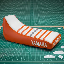 Yamaha Blaster 200 Seat Cover For 1988 To 2006 Orange White Vinyl Seat Cover picture