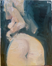 Boudoir Fauvist Figure Gothic Oil Painting on 16”x20” Canvas Original Signed picture