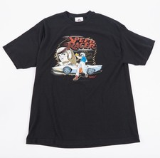 VINTAGE 1999 Speed Racer Shirt Adult XL Black Red Mad Engine Cartoon picture