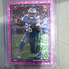 Topps 2025 Kendrick Law Detroit Lions #91TR-42 Rookie Pink Sparkle 10th picture