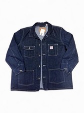 NWT Levi’s Berkeley Chore Coat Jacket Dark Wash Denim Large Button Front Mens picture