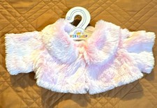 Build-A-Bear Pink Faux Fur Coat Jacket BABW 2016 Plush Clothing picture