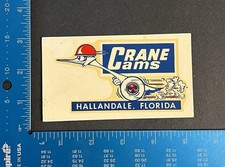 Vintage original Crane Cams 1960’s waterslide racing decal toolbox Hot Rod NHRA picture