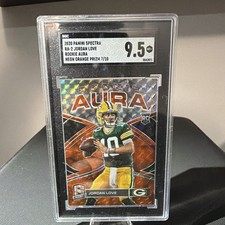 2020 Panini Spectra Jordan Love Packers Rookie Aura RA-2 Neon Orange Prizm 7/10 picture