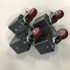 PostHugger™ 1000# Capacity 4pc Set Swivel Locking Caster Brackets For 4x4 Posts picture