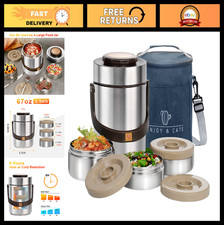 67 oz Stainless Steel Vacuum Insulated Soup Thermos & 3-Tier Bento Lunch Box Set picture