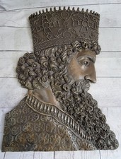 Extra Large Bronze Original Persian Artist Tehrani Cyrus The Great Wall Mount picture