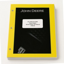 John Deere 4.5L 4045 6.8L 6068 Diesel Engine Service Repair Tech Manual - CTM104 picture
