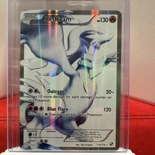 Pokémon Reshiram TCG Card 113/114 Black White Full Art Ultra Rare LP picture