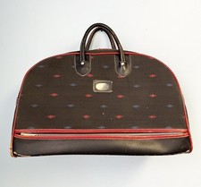 Vintage Mid Century Tweed Suitcase Train Case Vanity Travel Bag Retro picture