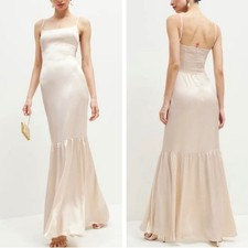 NWT Reformation Nasha Satin Tiered Maxi Slip Dress Grand Cru Formal Evening Sz 4 picture