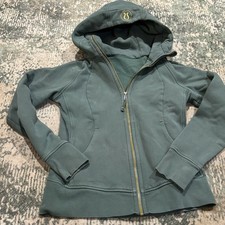 Lululemon Scuba Full-Zip Hoodie Green S/Medium Forest Gold Zipper Classic picture