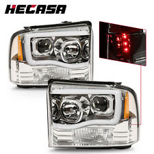 For 2005-2007 Ford F250 F350 F450 Super Duty Projector Headlights Lamps LED DRL picture