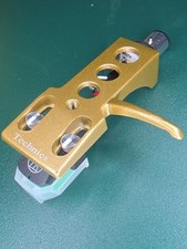 GENUINE Audio-Technica ATVM95E Cartridge with TECHNICS Gold  Headshell  picture