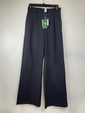 NWT Halara Womens Size Small High Waisted Wide Leg Dress Pants Black Stretch picture