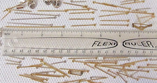100 VTG BROOCH COIL PIN BARS MIXED COLORS SIZES LOT NOS JEWELRY REPAIR DESIGN picture