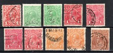 Australia 1913-20 Sidehead values to 5d + shades. Mainly FU CDS picture