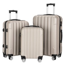 Multifunctional Large Capacity Traveling Storage Suitcase Luggage Set Champagne picture