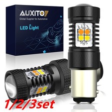 1/2set AUXITO Switchback LED Front Turn Signal Light Bulb 1157 2357 Amber White picture