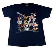 Artex Looney Tunes T Shirt Mens L Navy Blue 1993 Vintage Hip Hop Graphic picture