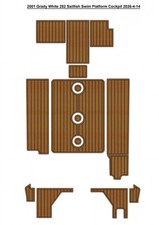 2001 Grady White 282 Sailfish Swim Platform Cockpit Pad Boat EVA Foam Floor Mat picture