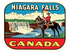 Vintage Niagara Falls Canada Sticker Decal A780 picture