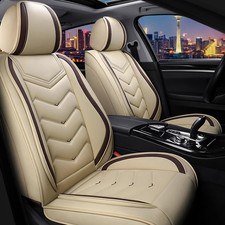 Car Seat Covers Chrysler Aspen 07-09 Premium Nappa Leather 2 Seats Beige picture