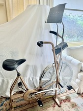 **Vintage MCM GOLD SCHWINN AIRDYNE Dual Action EXCERCISE BIKE w/SPEEDO & MANUAL picture