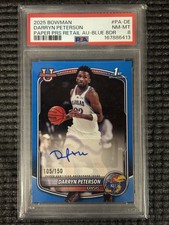 Topps 2025-26 Bowman Darryn Peterson PA-DE Blue /150 Auto RC PSA 8 picture